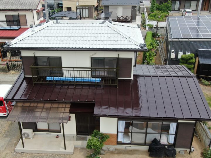 一般住宅の１階屋根及び付帯部塗装工事