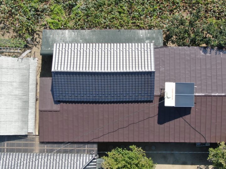 農作業所の屋根及び付帯部塗装工事